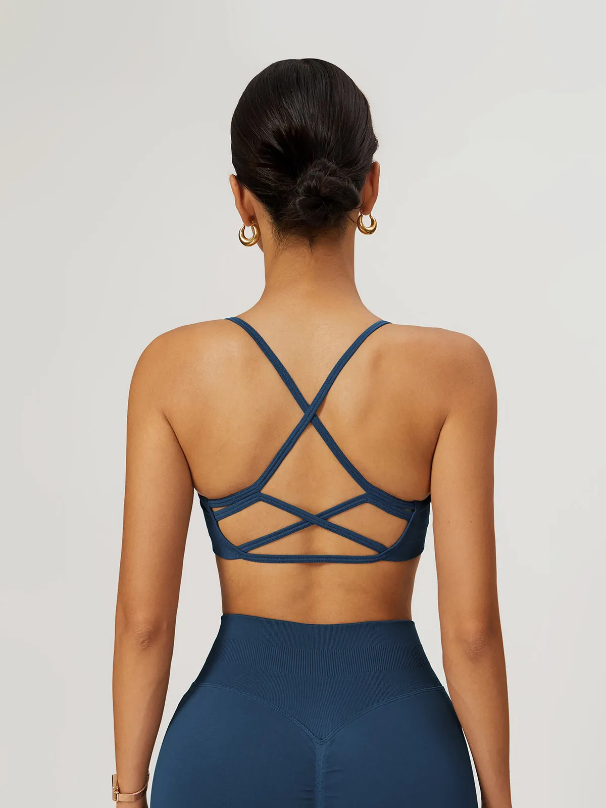 Seamless Cross Back Sports Bra sold by COMMENSE product image thumbnail 2