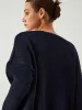 Tranquility Contrast Trim Sweater sold by COMMENSE
