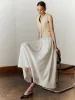 Cotton & Linen Maxi Skirt sold by COMMENSE
