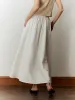 Cotton & Linen Maxi Skirt sold by COMMENSE