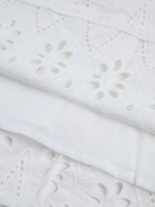Floral Eyelet Halter Open Back Midi Dress sold by COMMENSE