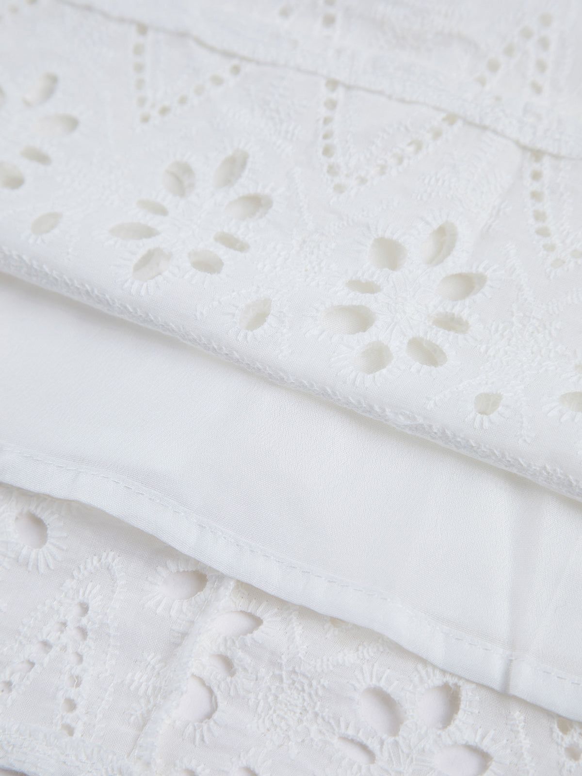 Floral Eyelet Halter Open Back Midi Dress sold by COMMENSE product image thumbnail 4