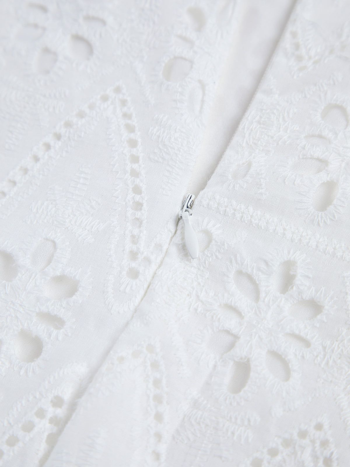 Floral Eyelet Halter Open Back Midi Dress sold by COMMENSE product image thumbnail 3