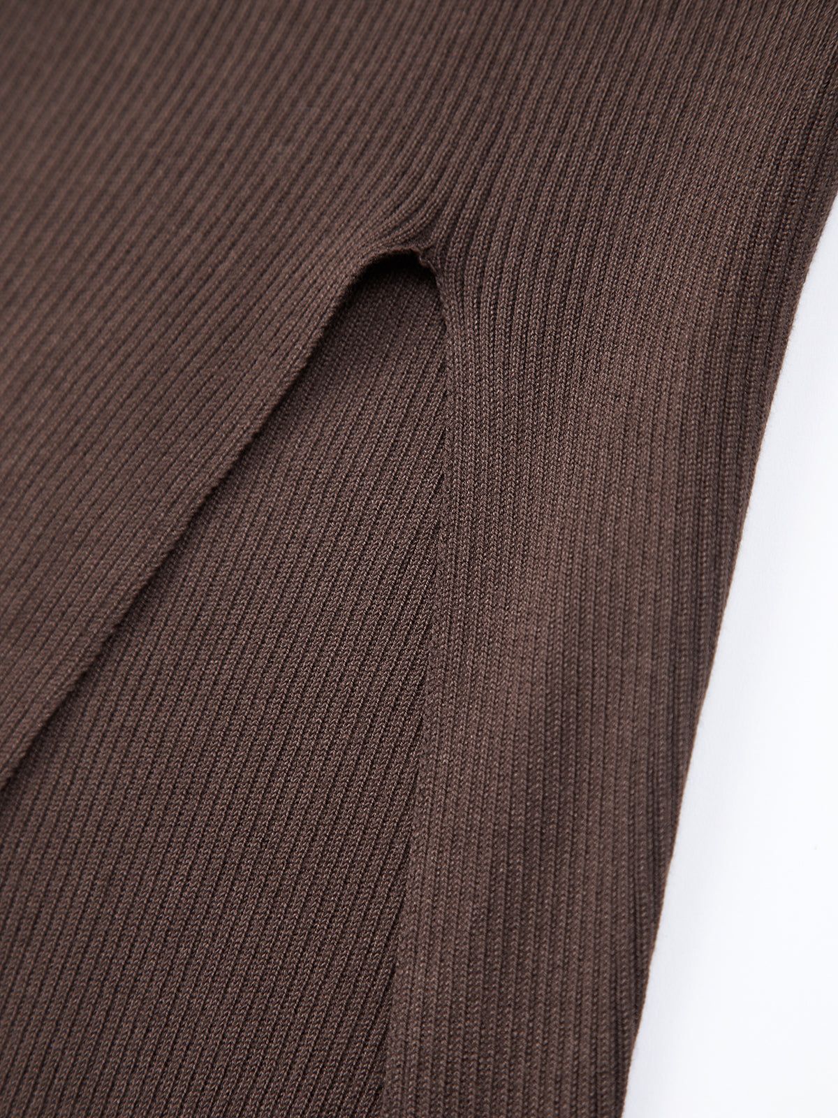 Brownie Rib Long Sleeve Midi Sweater Dress sold by COMMENSE product image thumbnail 3