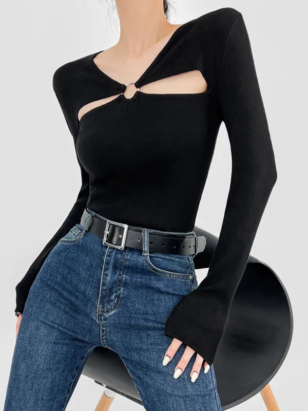 Petals Ring Long Sleeve Shirt sold by COMMENSE