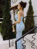 Floral Print Mermaid Hem Cami Long Dress sold by COMMENSE