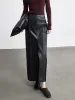 Leather Slit Maxi Skirt sold by COMMENSE