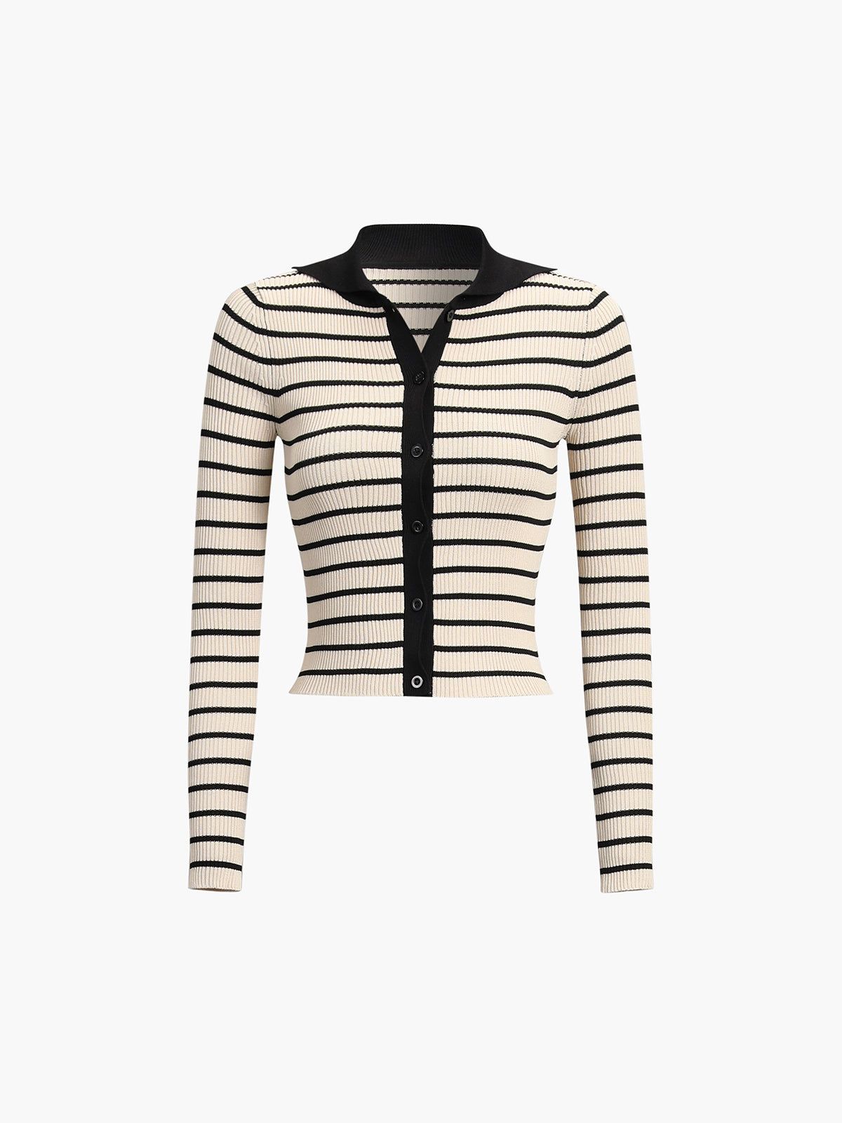 Stripe Button Down Cardigan sold by COMMENSE