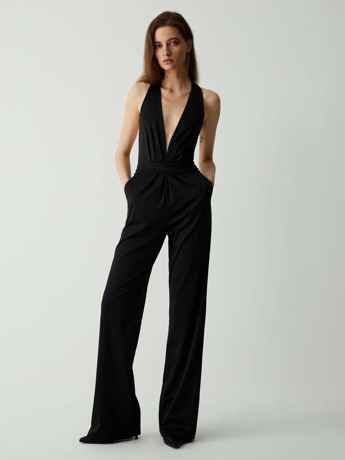Halter Open Back Jumpsuit sold by COMMENSE