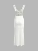 Pearl Keyhole Neckline Cami Long Dress sold by COMMENSE