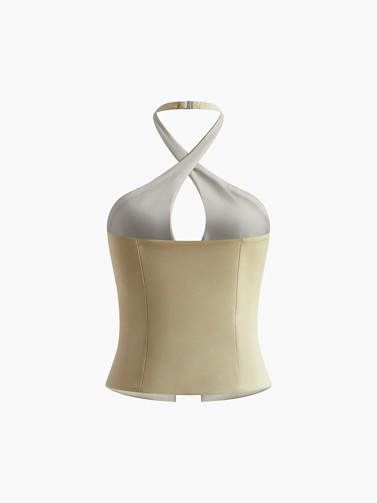 Halter Backless Button Tank Top sold by COMMENSE product image thumbnail 2