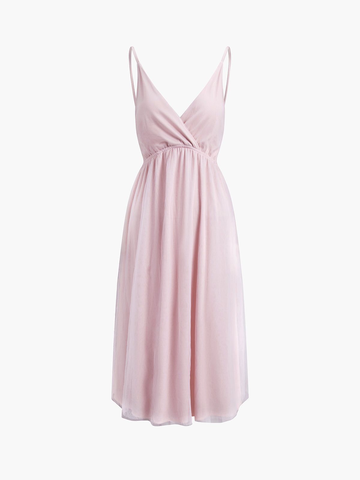 Wrap Open Back Tied Mesh Midi Dress sold by COMMENSE