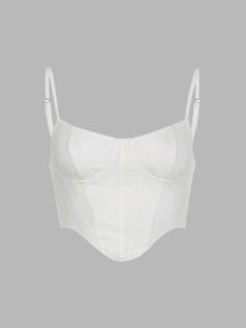 Floral Lace Tied Crop Croset Top sold by COMMENSE