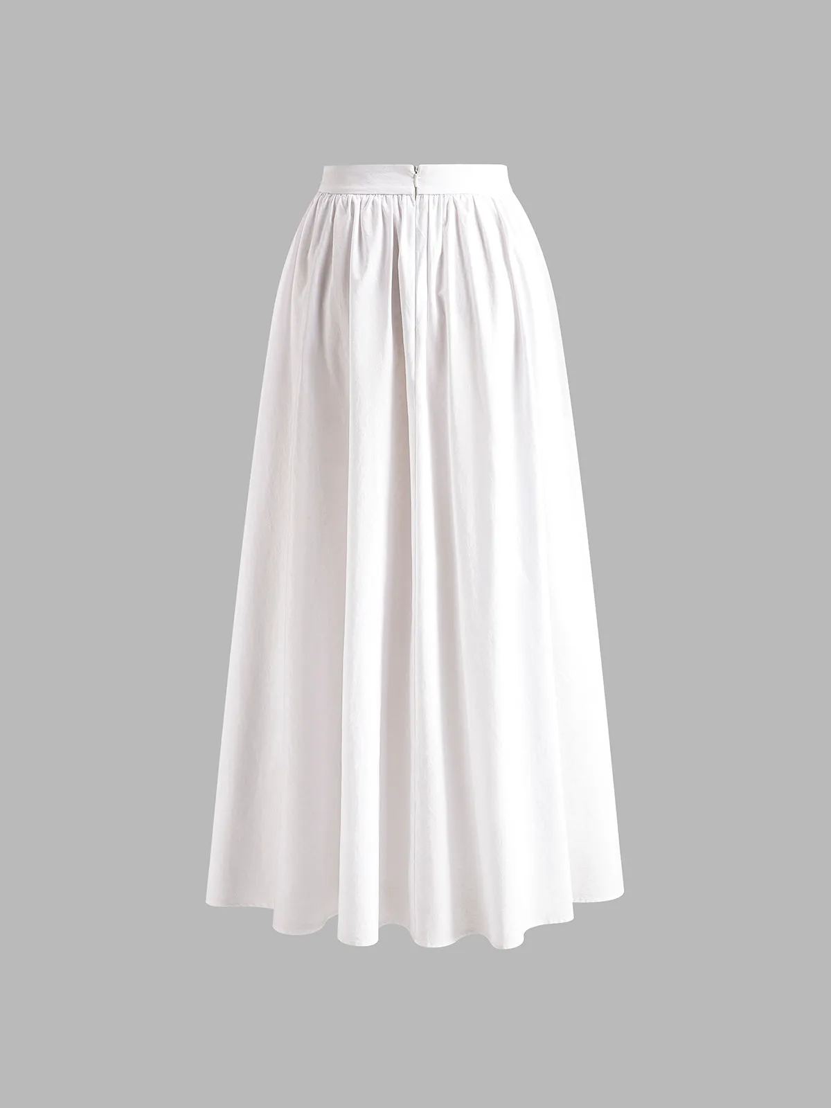 Pleated Plain Maxi Skirt sold by COMMENSE product image thumbnail 2