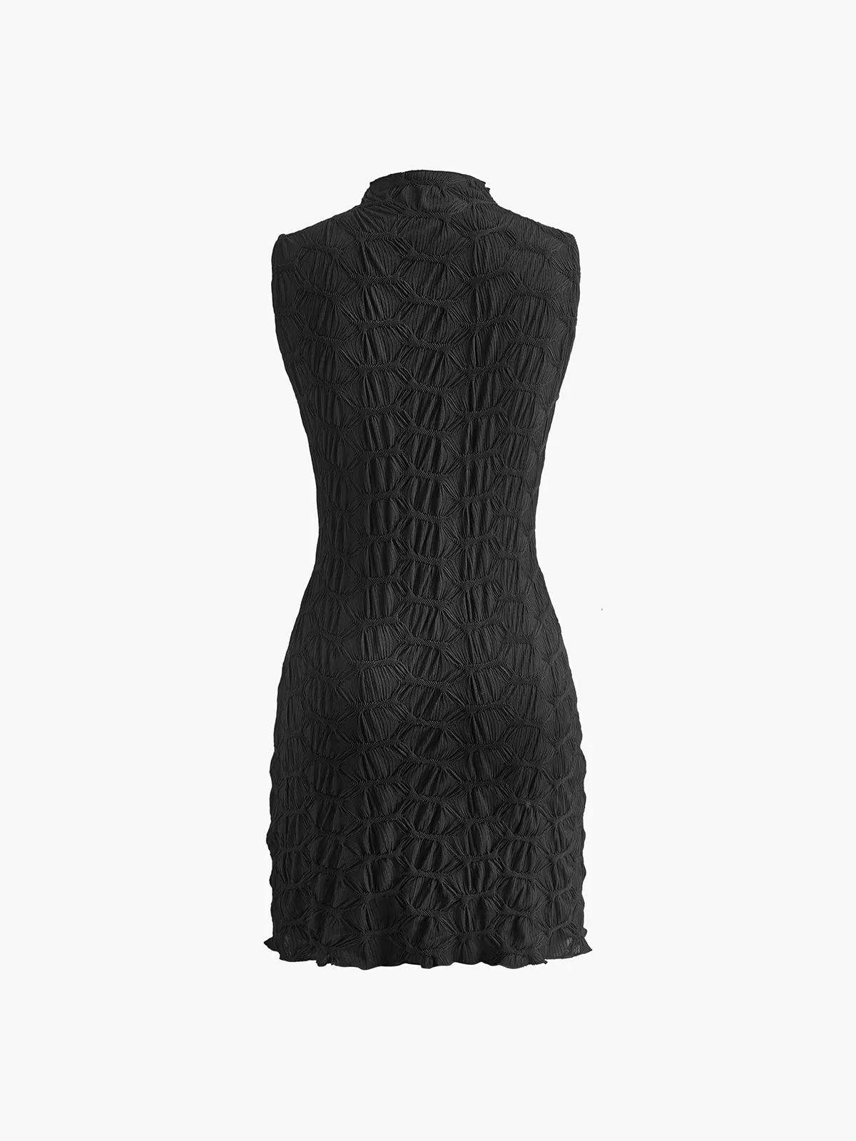 Mock Neck Plisse Detailed Dress sold by COMMENSE product image thumbnail 2