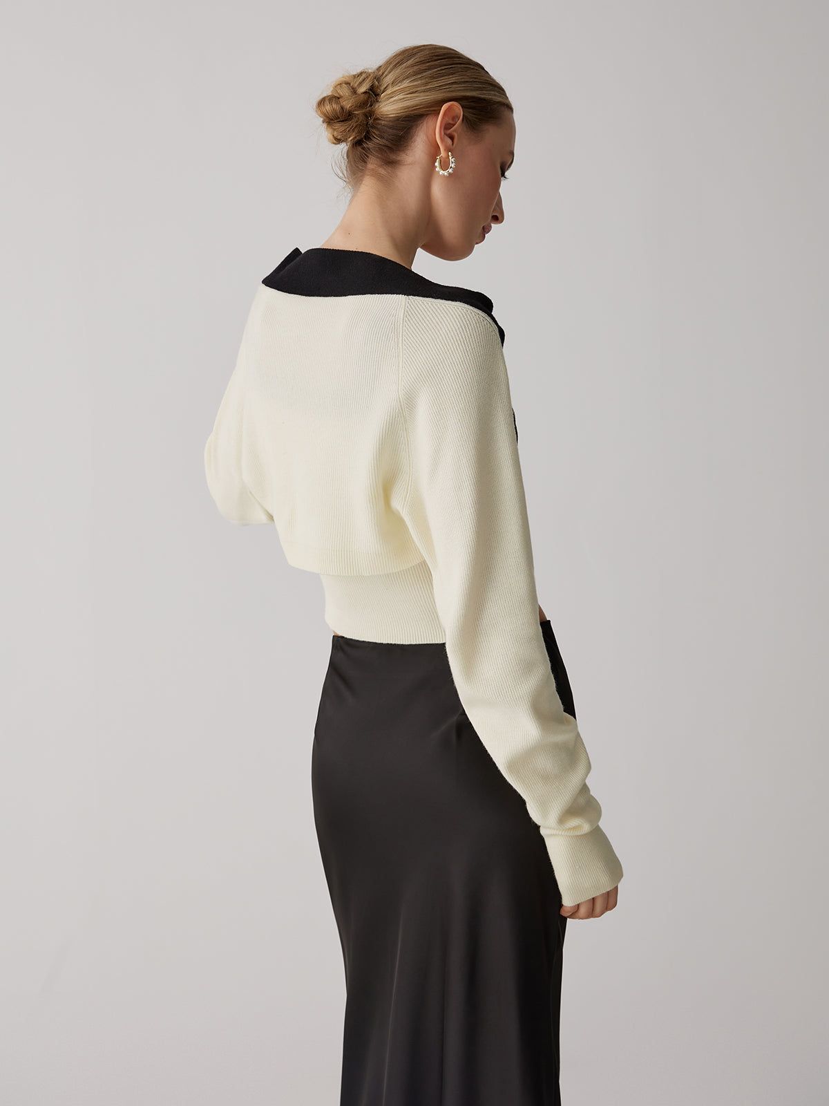 Contrast Trim With Shrug Sweater sold by COMMENSE product image thumbnail 5