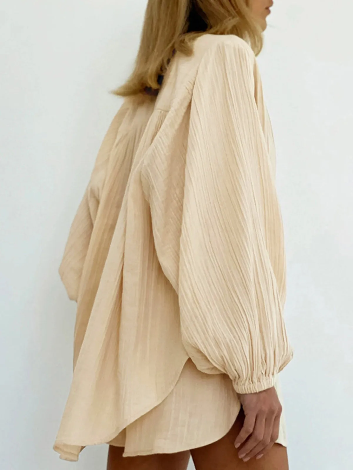 Santorini Textured Two Piece Shorts Set sold by COMMENSE product image thumbnail 3