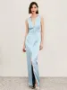 Lettuce Trim Split Tank Long Dress sold by COMMENSE