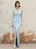 Lettuce Trim Split Tank Long Dress sold by COMMENSE
