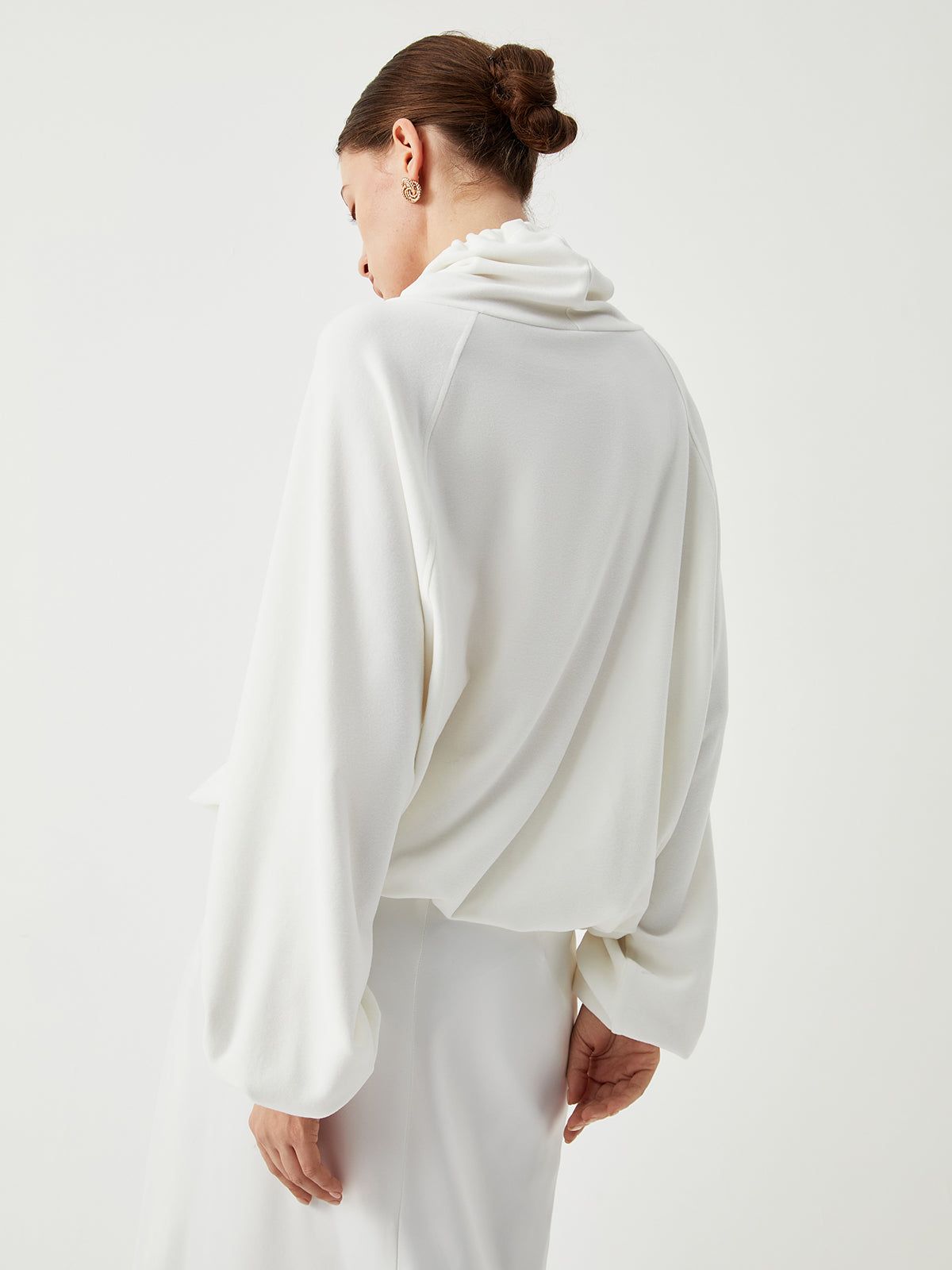 Sherpa Drawstring Turtleneck Sweatshirt sold by COMMENSE product image thumbnail 3