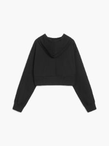 Basic Crop Zippered Hoodie sold by COMMENSE