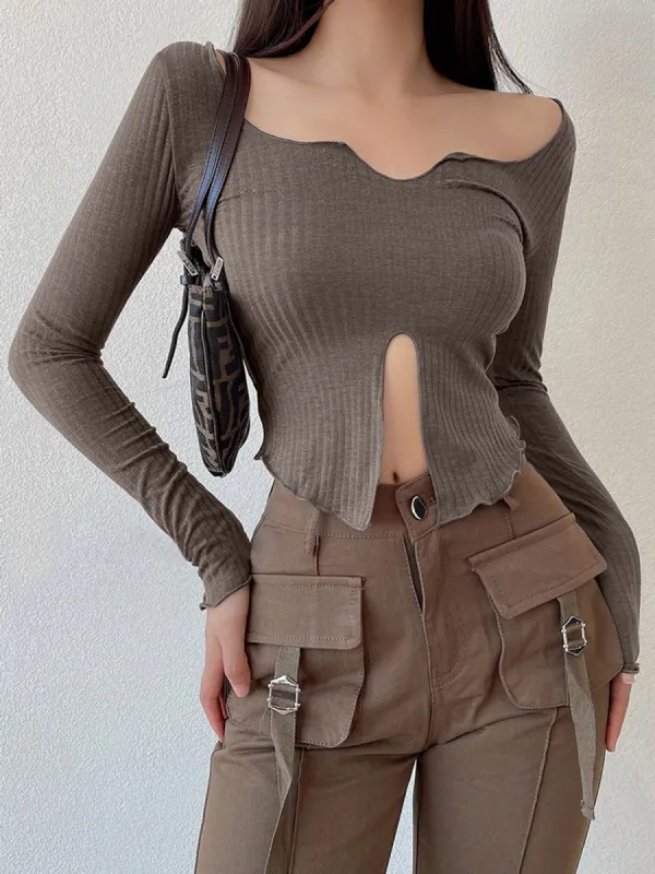 Lettuce Trim Long Sleeve Shirt sold by COMMENSE