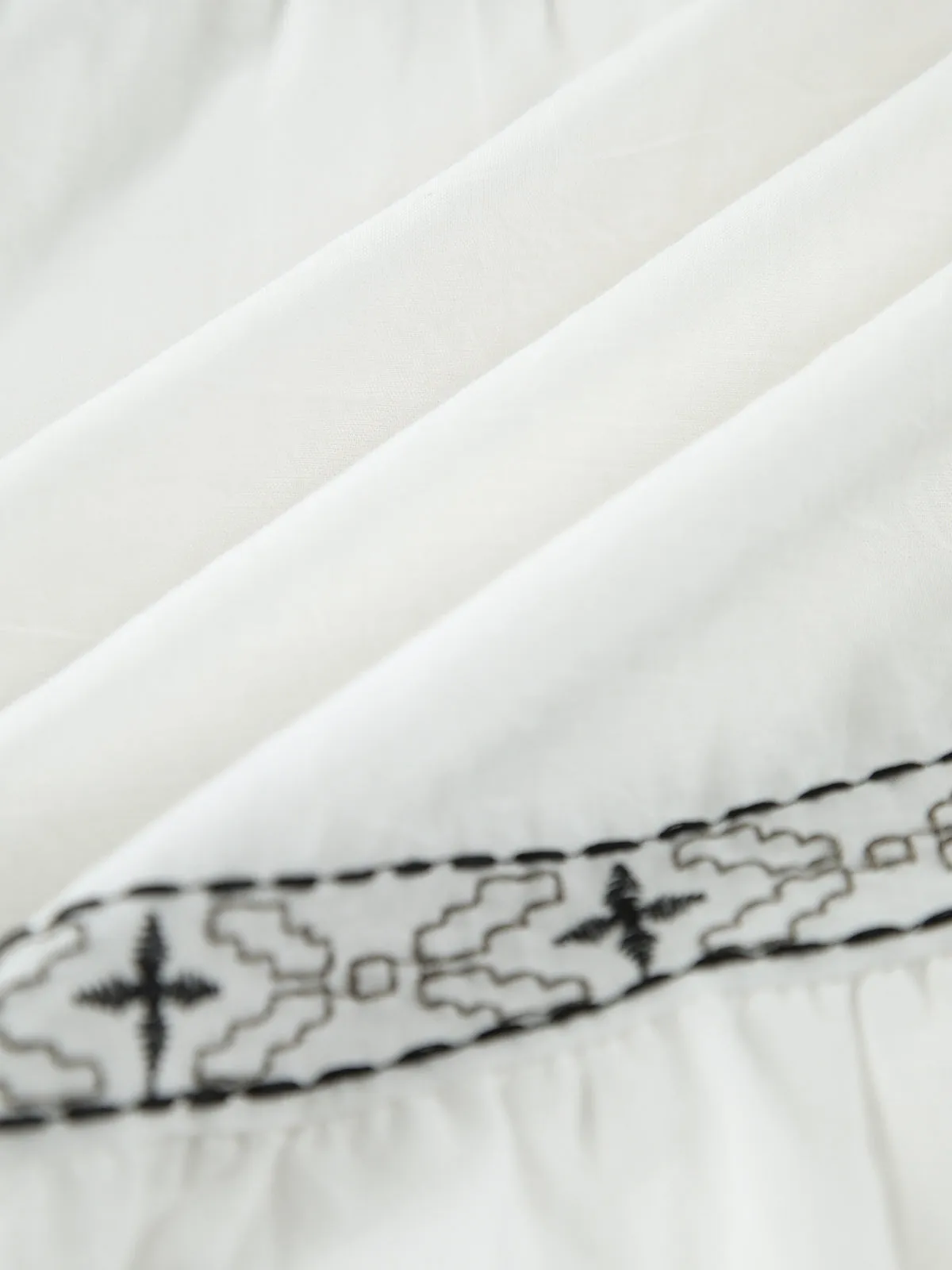 Romantic Jacquard Drawstring Maxi Skirt sold by COMMENSE product image thumbnail 4