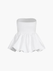 Strapless Bubble Hem Tube Top sold by COMMENSE