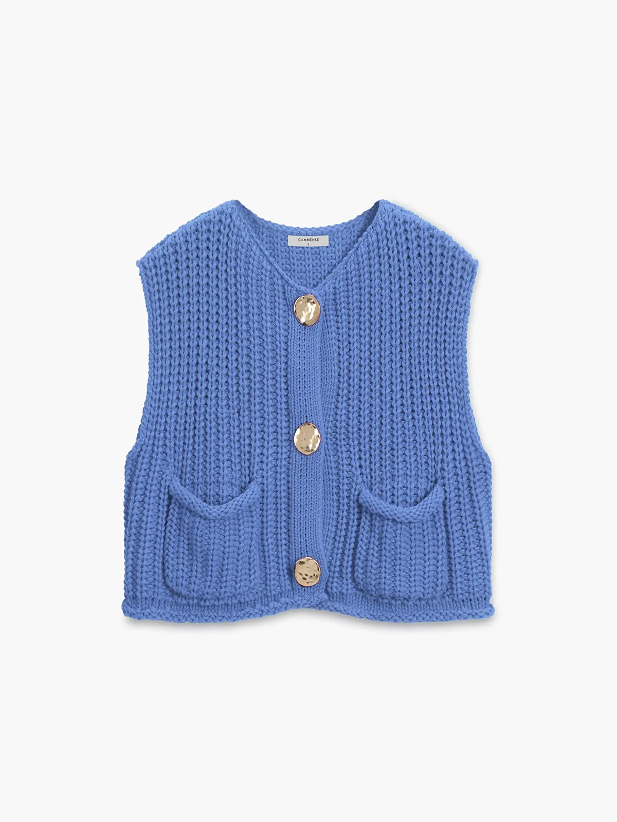 Crochet Button-Front Sweater Vest sold by COMMENSE product image thumbnail 5