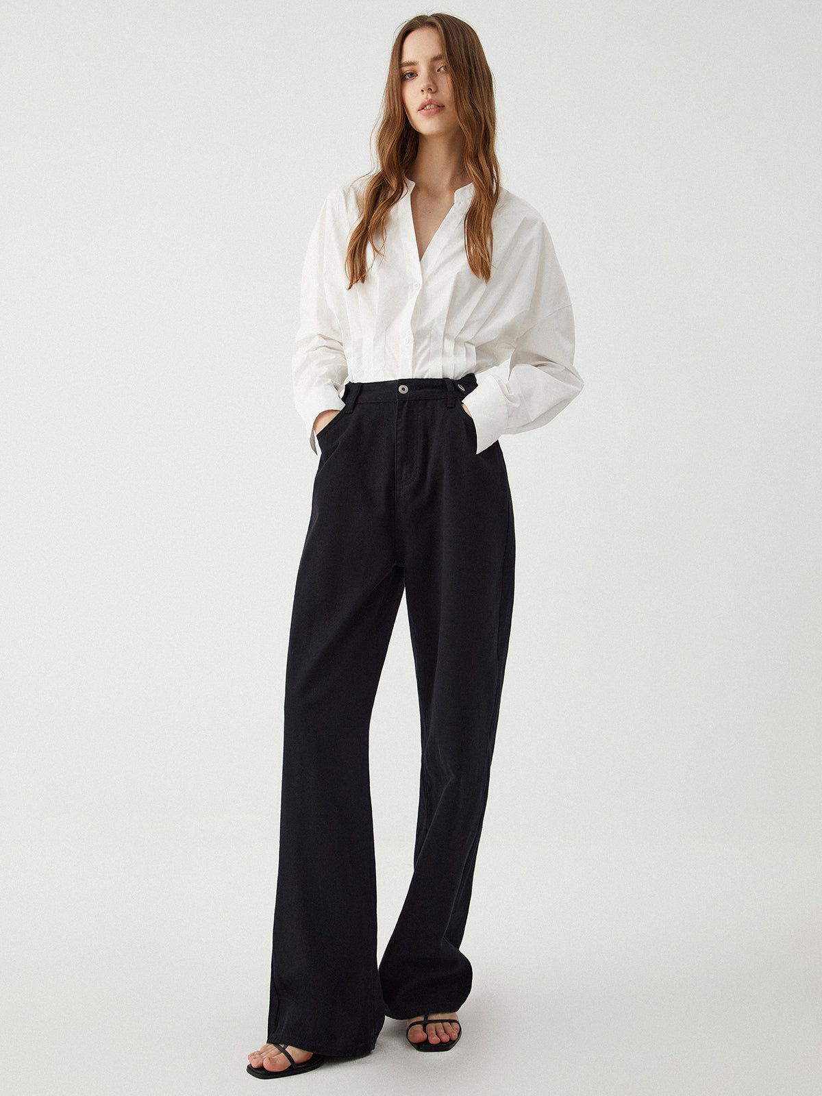 Solid Buttoned Long Sleeve Shirt sold by COMMENSE product image thumbnail 5