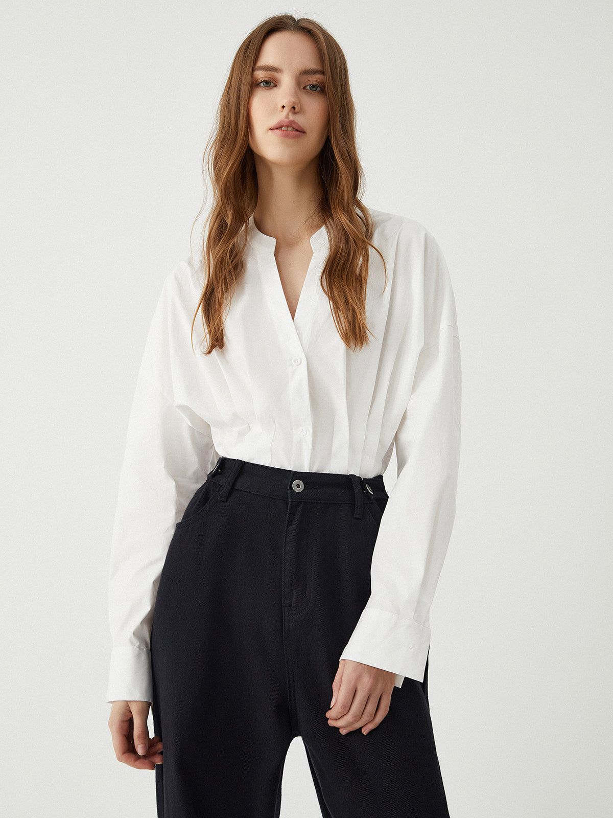 Solid Buttoned Long Sleeve Shirt sold by COMMENSE product image thumbnail 2