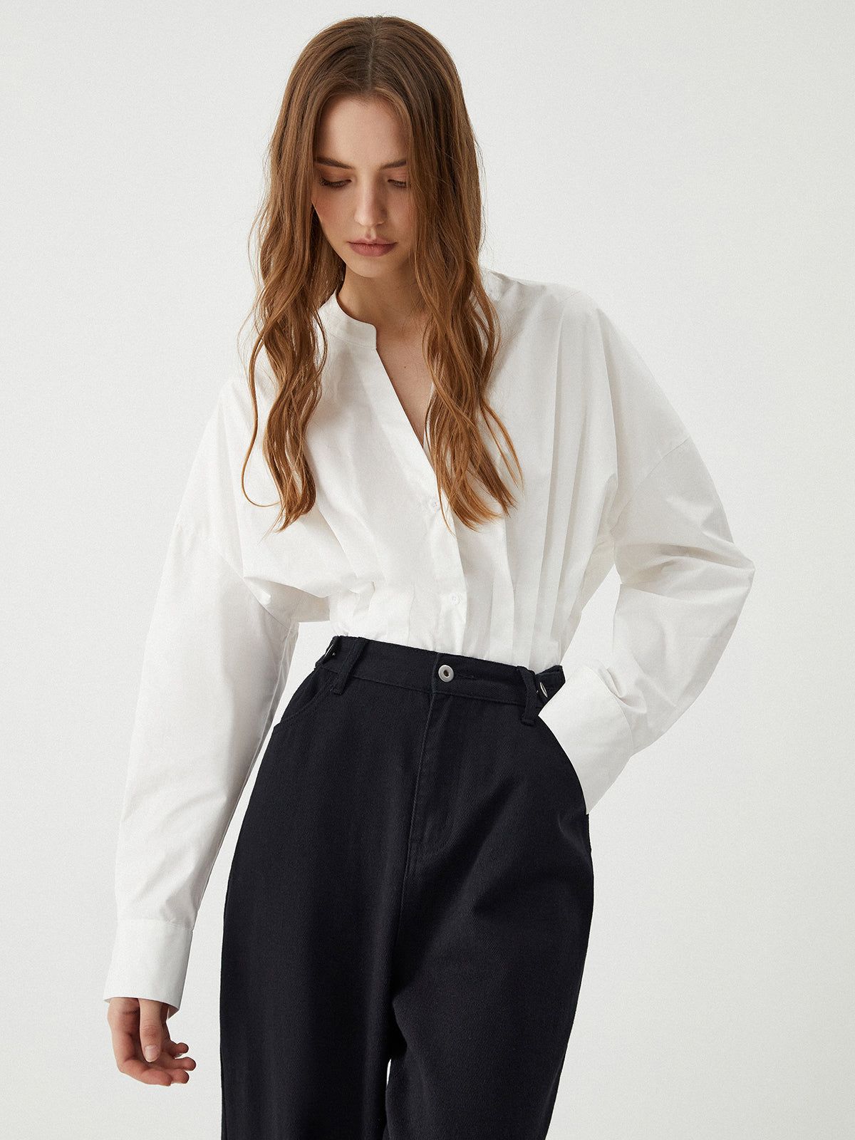 Solid Buttoned Long Sleeve Shirt sold by COMMENSE product image thumbnail 4