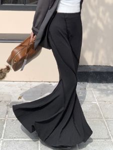 Asymmetric Piping Mermaid Maxi Skirt sold by COMMENSE
