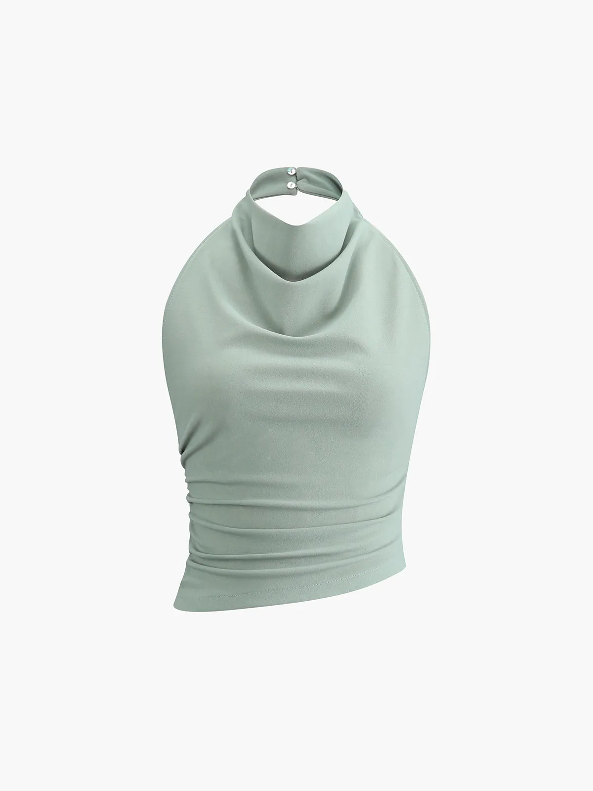 Cowl Neck Halter Backless Skirt Set sold by COMMENSE product image thumbnail 3