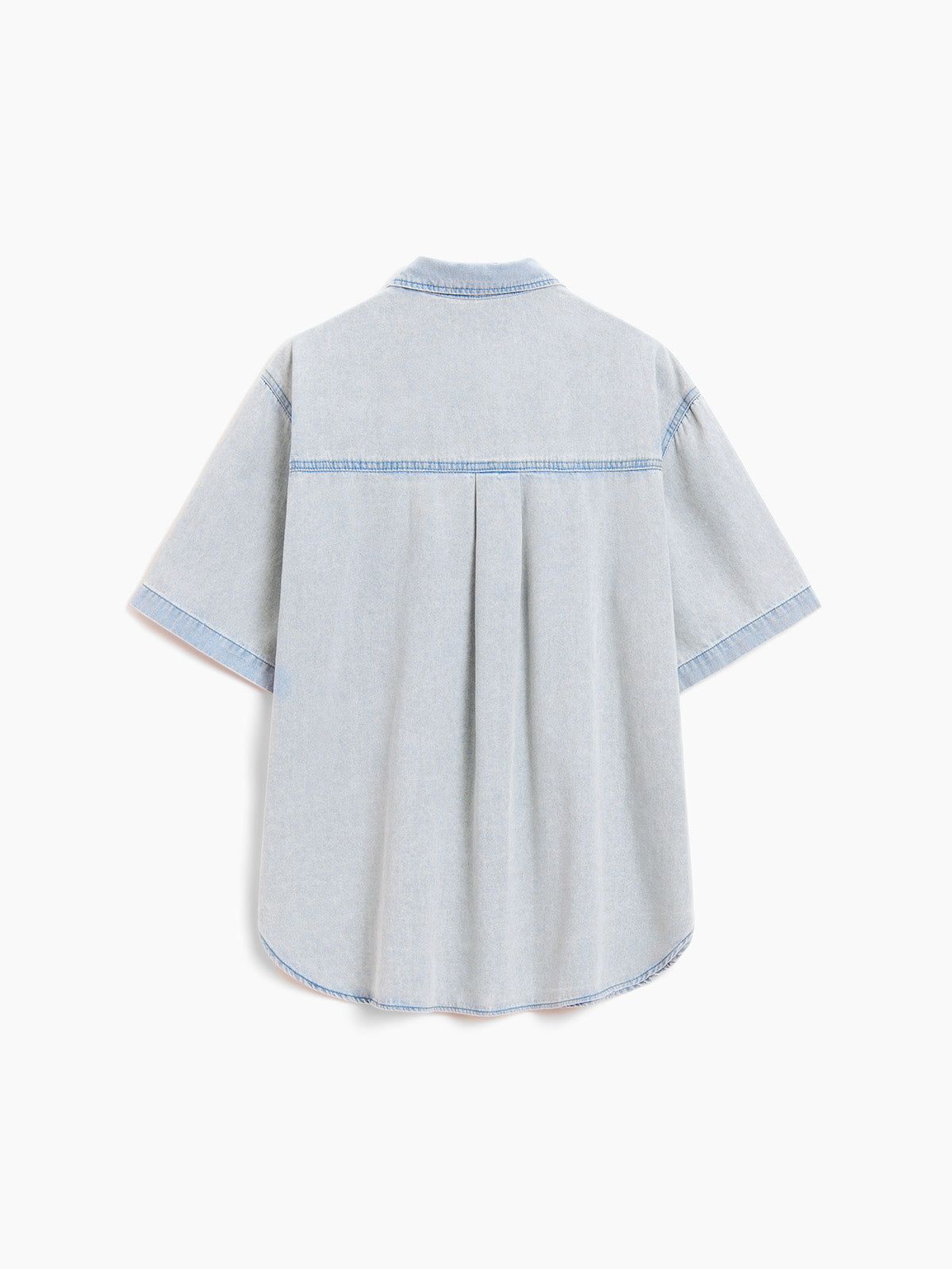 Button Down Denim Shirt sold by COMMENSE product image thumbnail 3