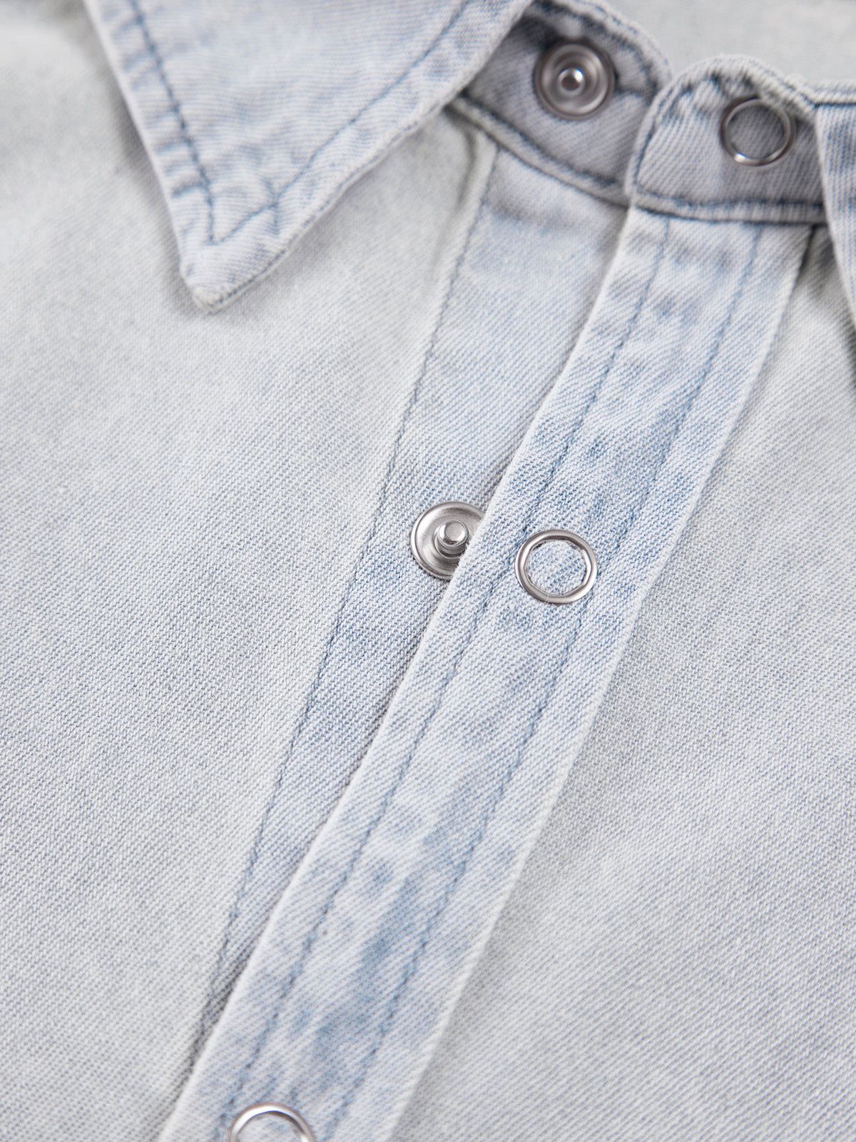 Button Down Denim Shirt sold by COMMENSE product image thumbnail 2