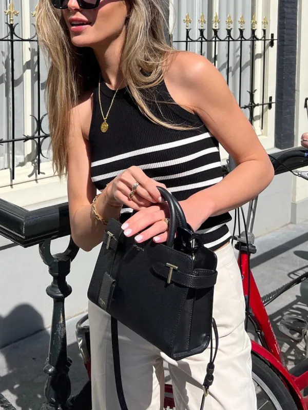 Utility Stripe Sweater Vest sold by COMMENSE