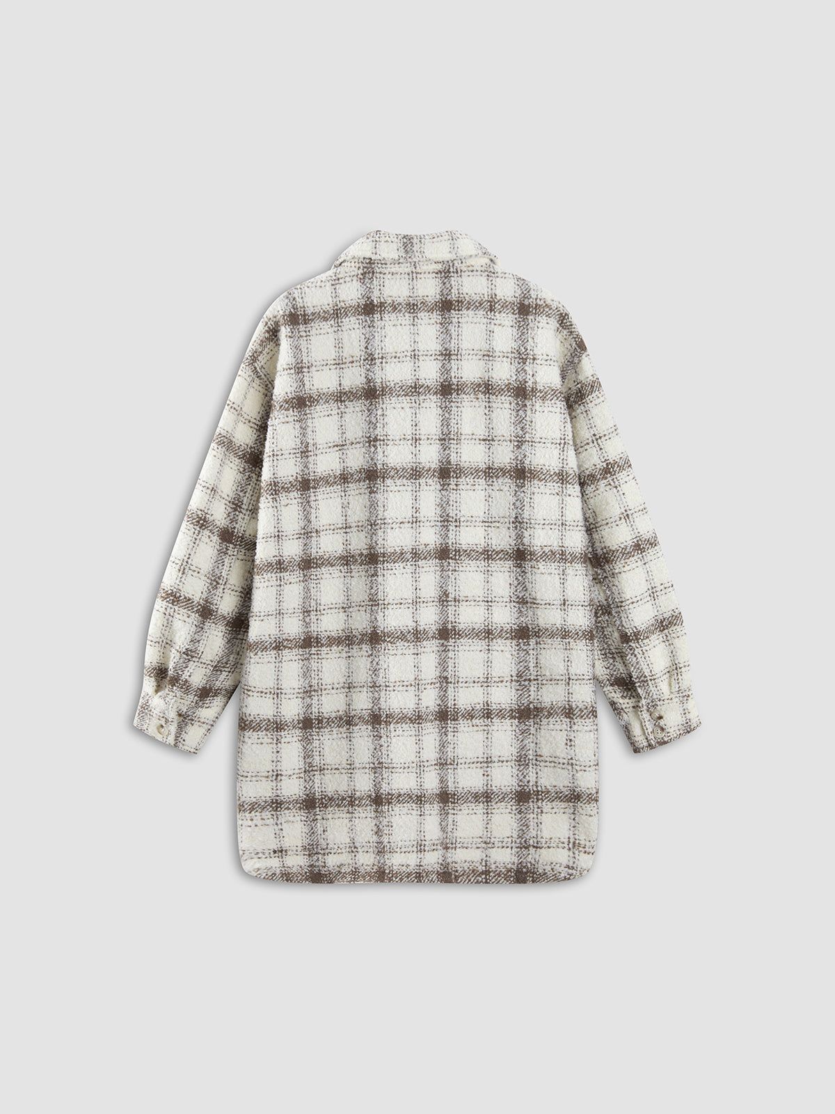 Check Collar Button Up Jacket sold by COMMENSE product image thumbnail 3