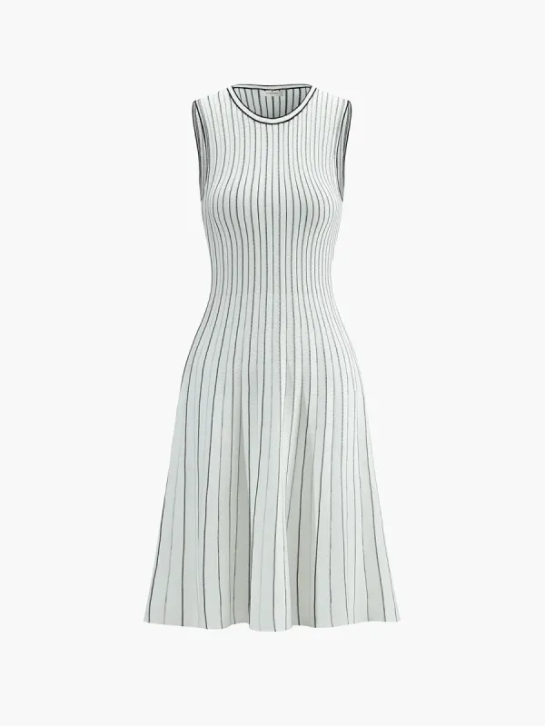 Striped Sleeveless Midi Dress sold by COMMENSE