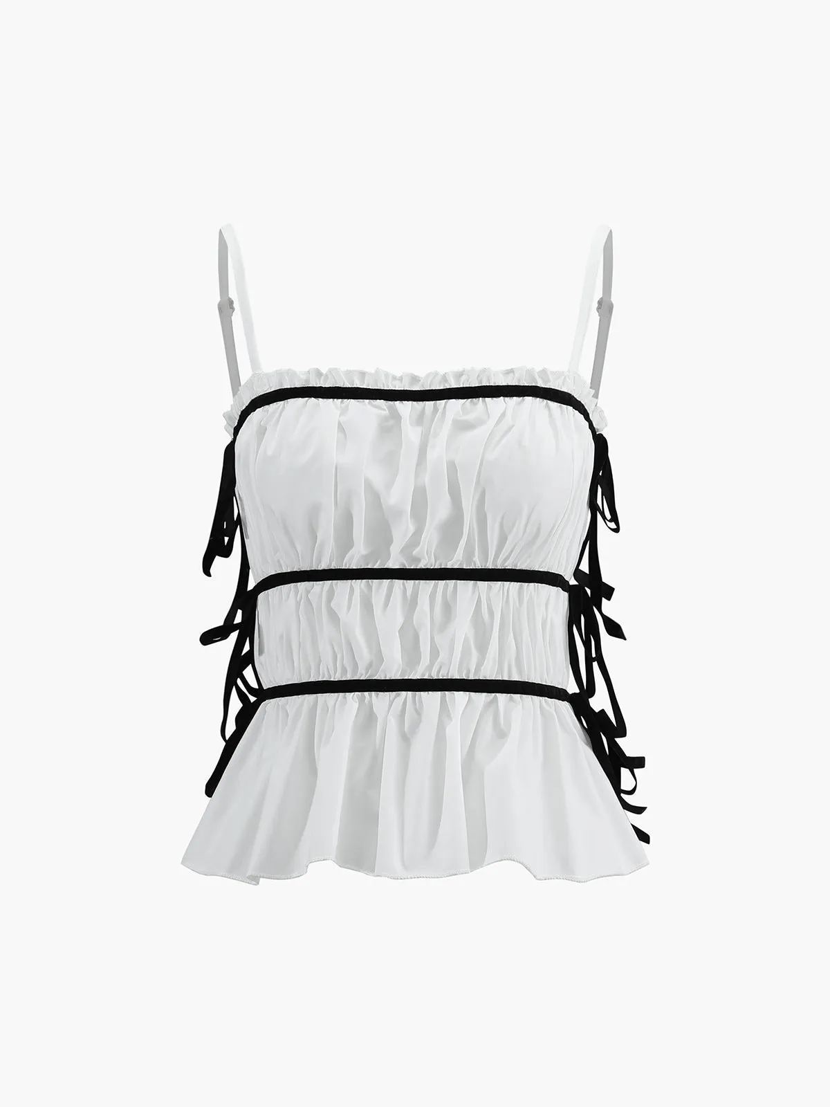 Contrast Binding Bow Decor Cami Top sold by COMMENSE product image thumbnail 2