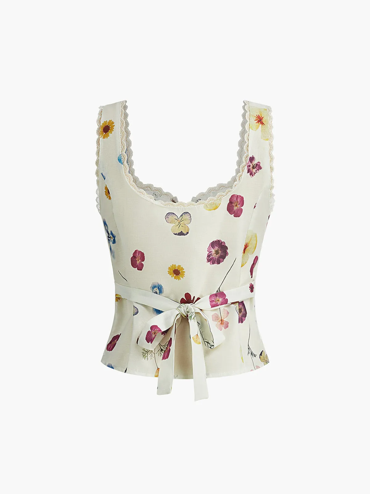 Lettuce Trim Print Tank Top sold by COMMENSE product image thumbnail 2