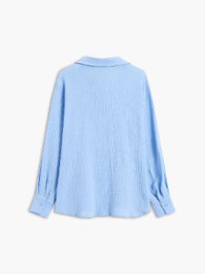 Textured Button Down Oversized Shirt sold by COMMENSE
