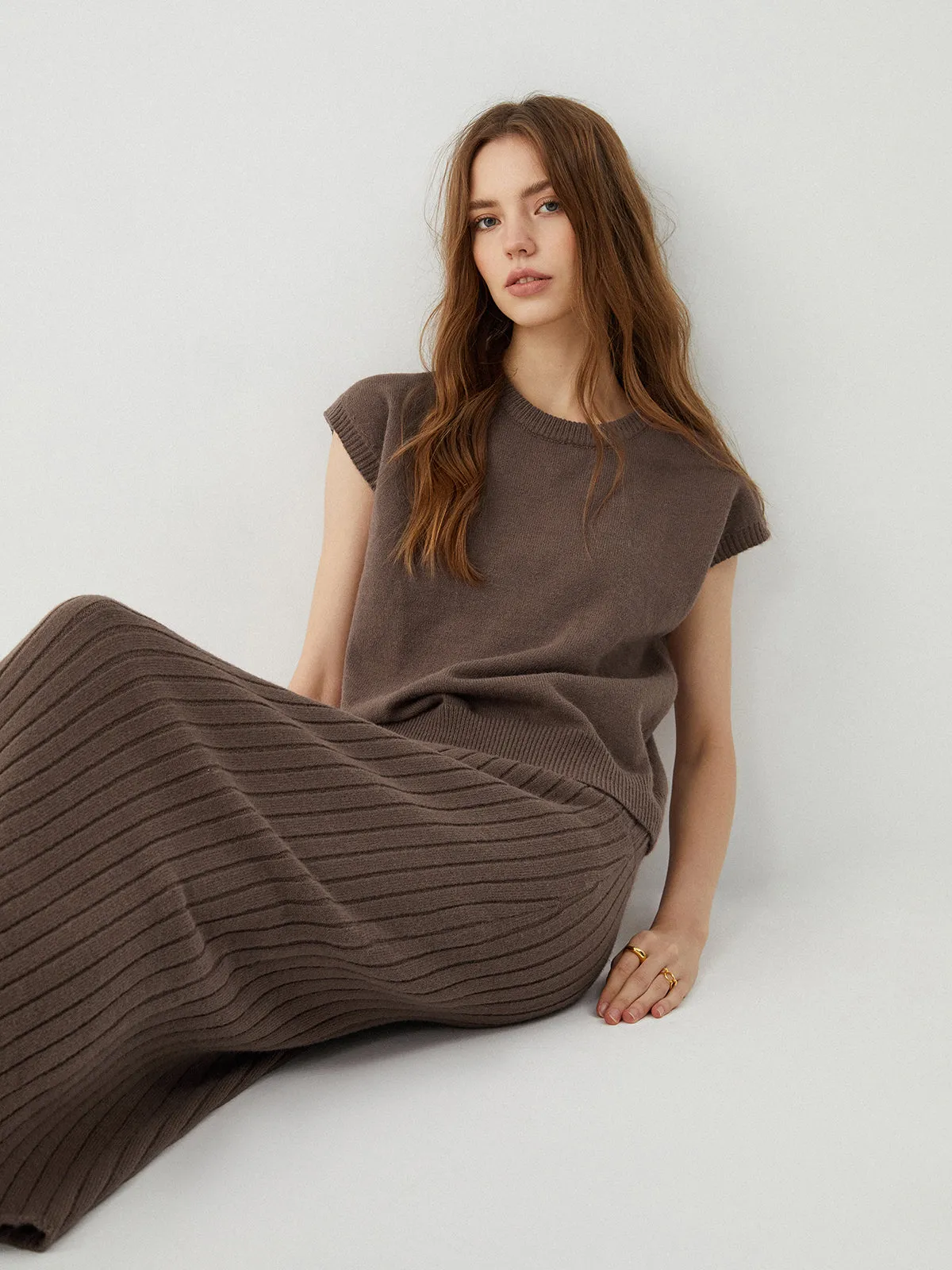 Ribbed Knit Sweater Dress Set sold by COMMENSE product image thumbnail 5