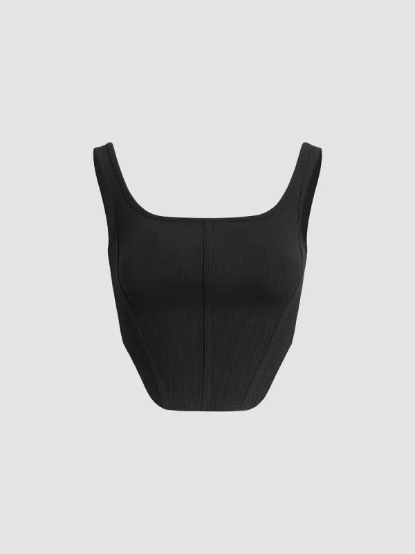 Basic Corset Tank Crop Top sold by COMMENSE