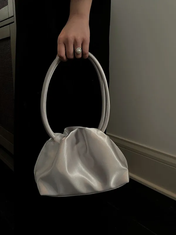 Silver Ruched Cloudy Bag sold by COMMENSE