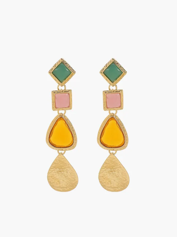 Resin Geometric Drop Earrings sold by COMMENSE