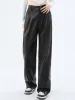 Faux Leather Straight Leg Pants sold by COMMENSE