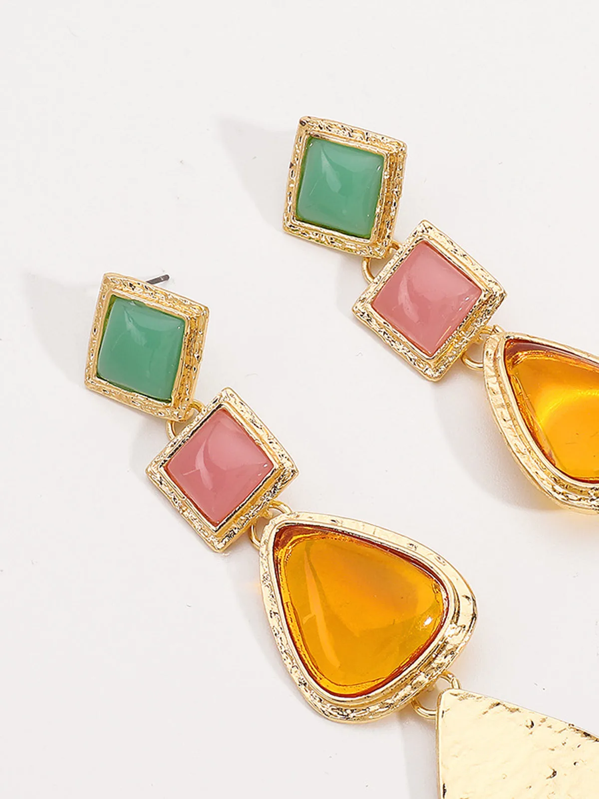 Resin Geometric Drop Earrings sold by COMMENSE product image thumbnail 2