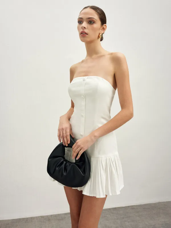 Cotton Blends Pleated Bubble Tube Dress sold by COMMENSE