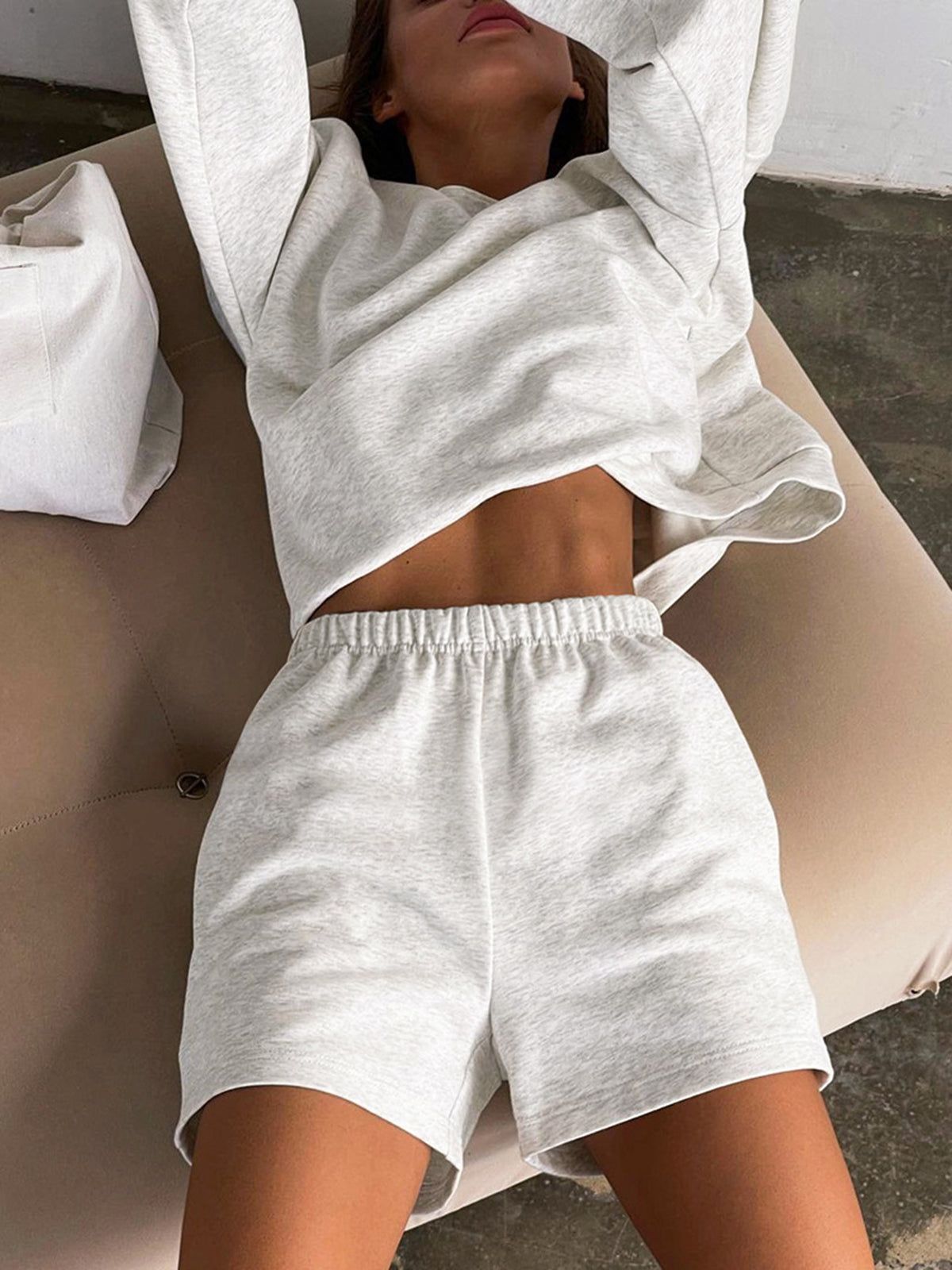 Offstage Long Sleeve Two Piece Shorts Set sold by COMMENSE product image thumbnail 3